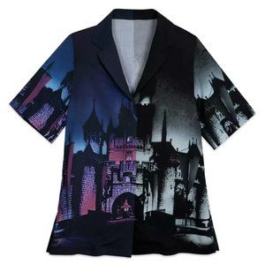 DISNEY100 THE WONDERFUL WORLD OF DISNEY CASTLE BUTTON DOWN SHIRT DISNEYLAND WDW